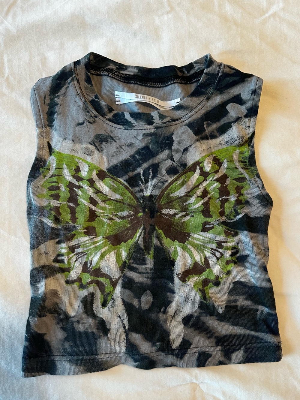 Tie-Dye Tank with Butterfly